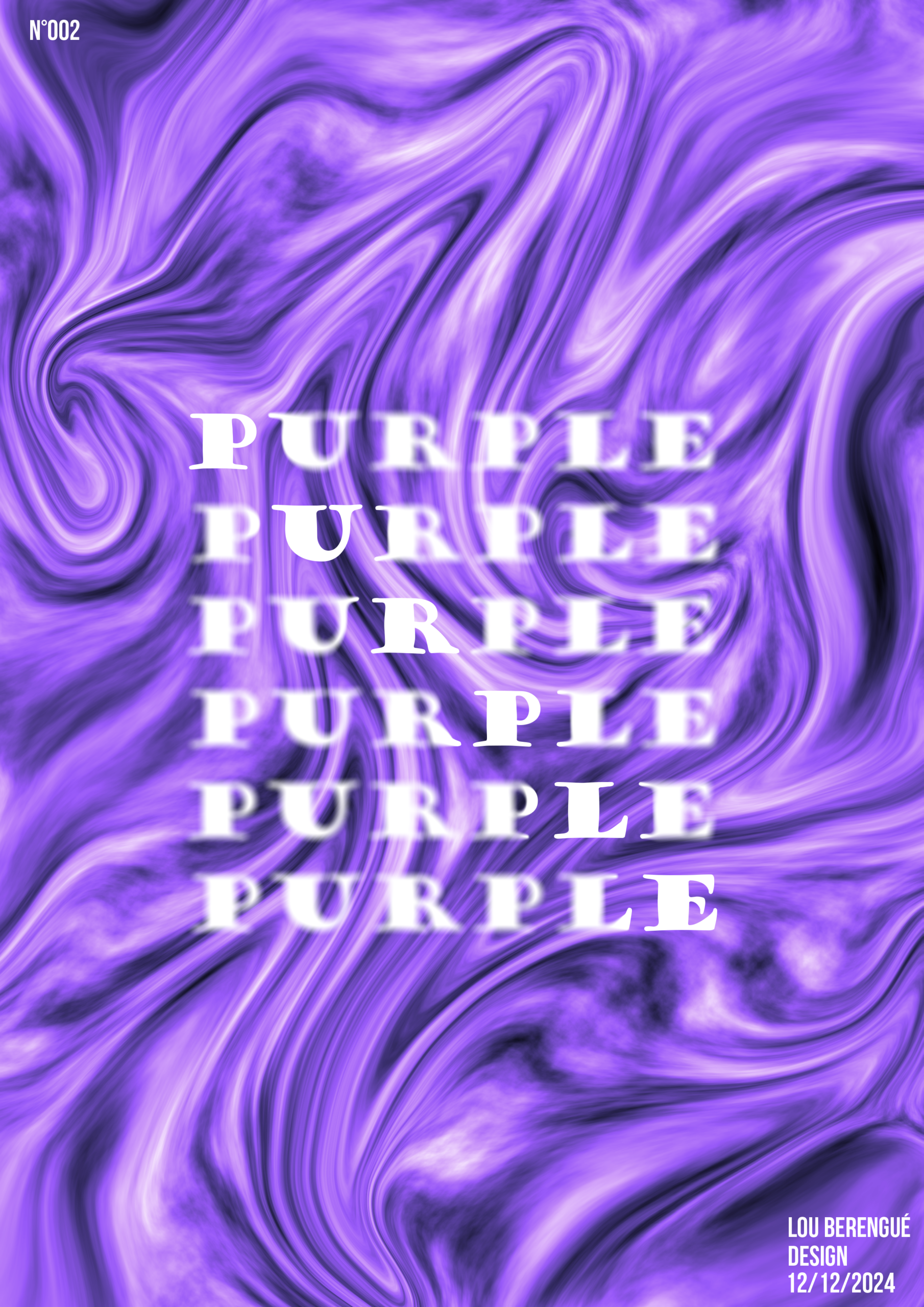 affiche violette vague